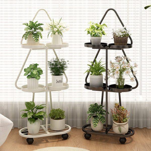 家用铁艺多层阳台置物架高端摆件展示架室内可移动客厅落地式花架,收纳整理,阳台置物架,淘宝优惠券,粉丝福利购,淘宝优惠卷