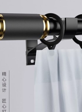 0J0加厚铝合金窗帘杆罗马杆子杆双杆绿色窗帘轨道杆子卧室支架