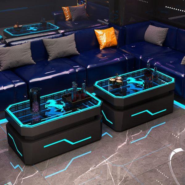 深渊KTV发光酒吧茶几轻奢钢化玻璃不锈钢大厅卡座包厢专用清吧台,商业/办公家具,酒吧桌,淘宝优惠券,粉丝福利购,淘宝优惠卷