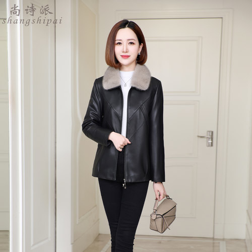 皮羽绒服外套女2025新款冬季