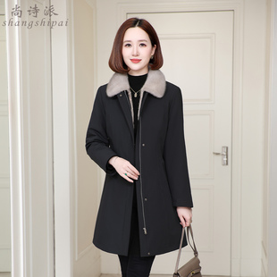 派克服女2025新款 冬水貂毛内胆可拆卸海宁皮草外套貂皮尼克服大衣