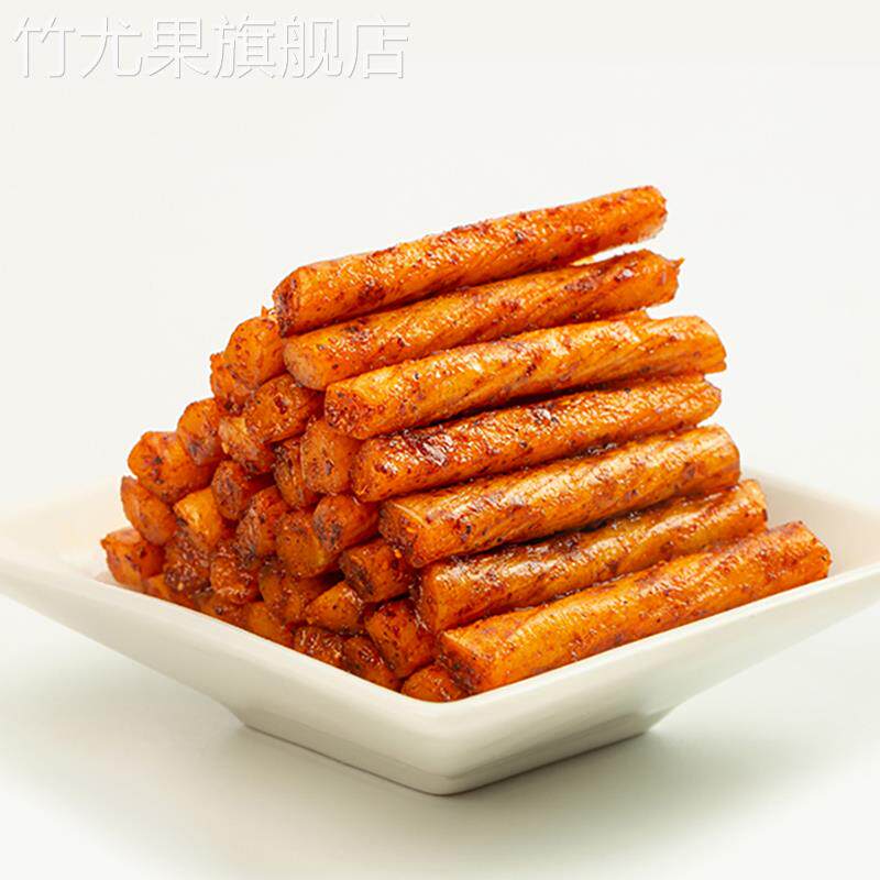 【50包】辣小白辣条素牛筋麻辣小面筋8090后儿时怀旧休闲小零食