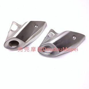 赛350消声器装 F赛400排气管不锈钢护罩排气管防护板 饰罩QJ350