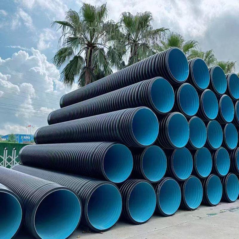 广东/广西HDPE双壁波纹管200300钢带波纹管聚乙烯缠绕排污排水管