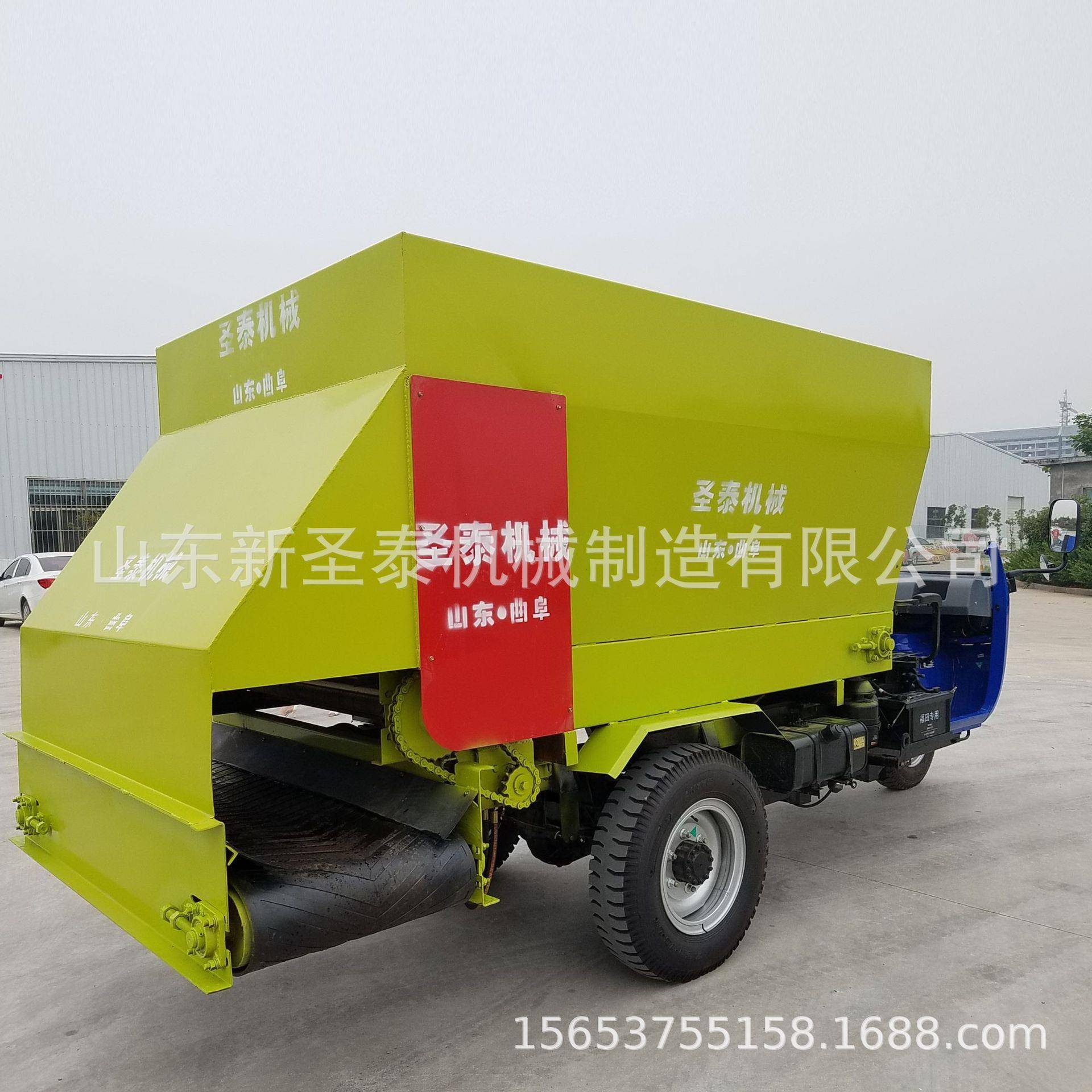 畜牧养殖牛羊投喂撒料车电驱动无噪声电动撒料车