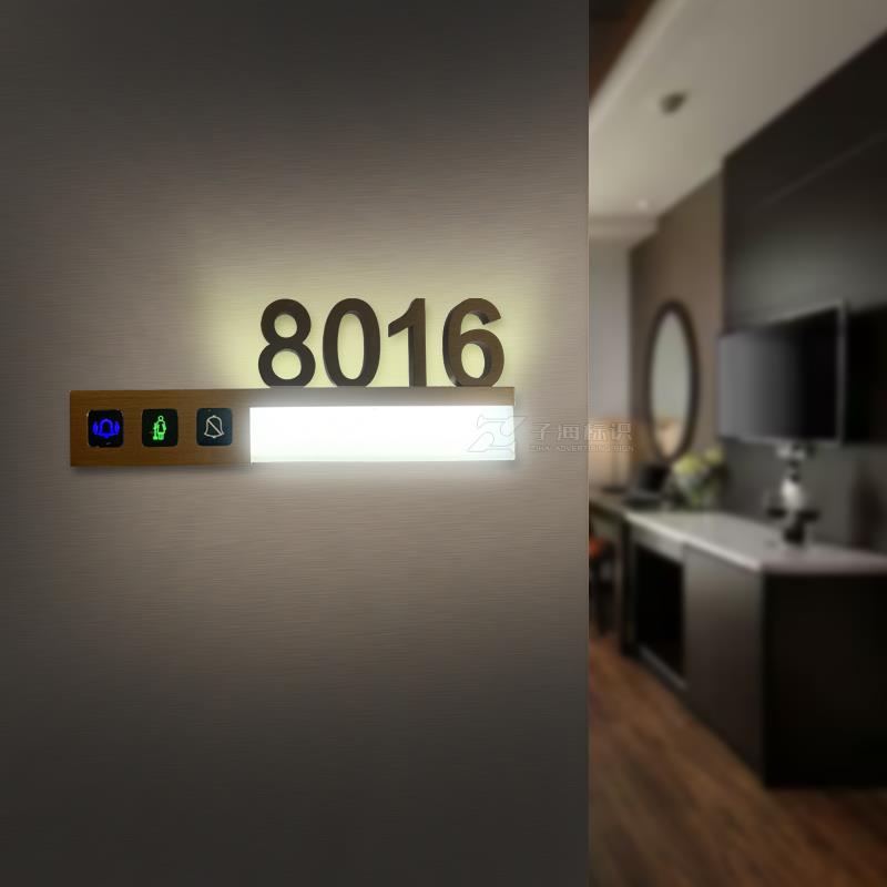 不锈钢电镀酒店门牌号定制酒店民宿创意个性门牌民宿公寓发光led