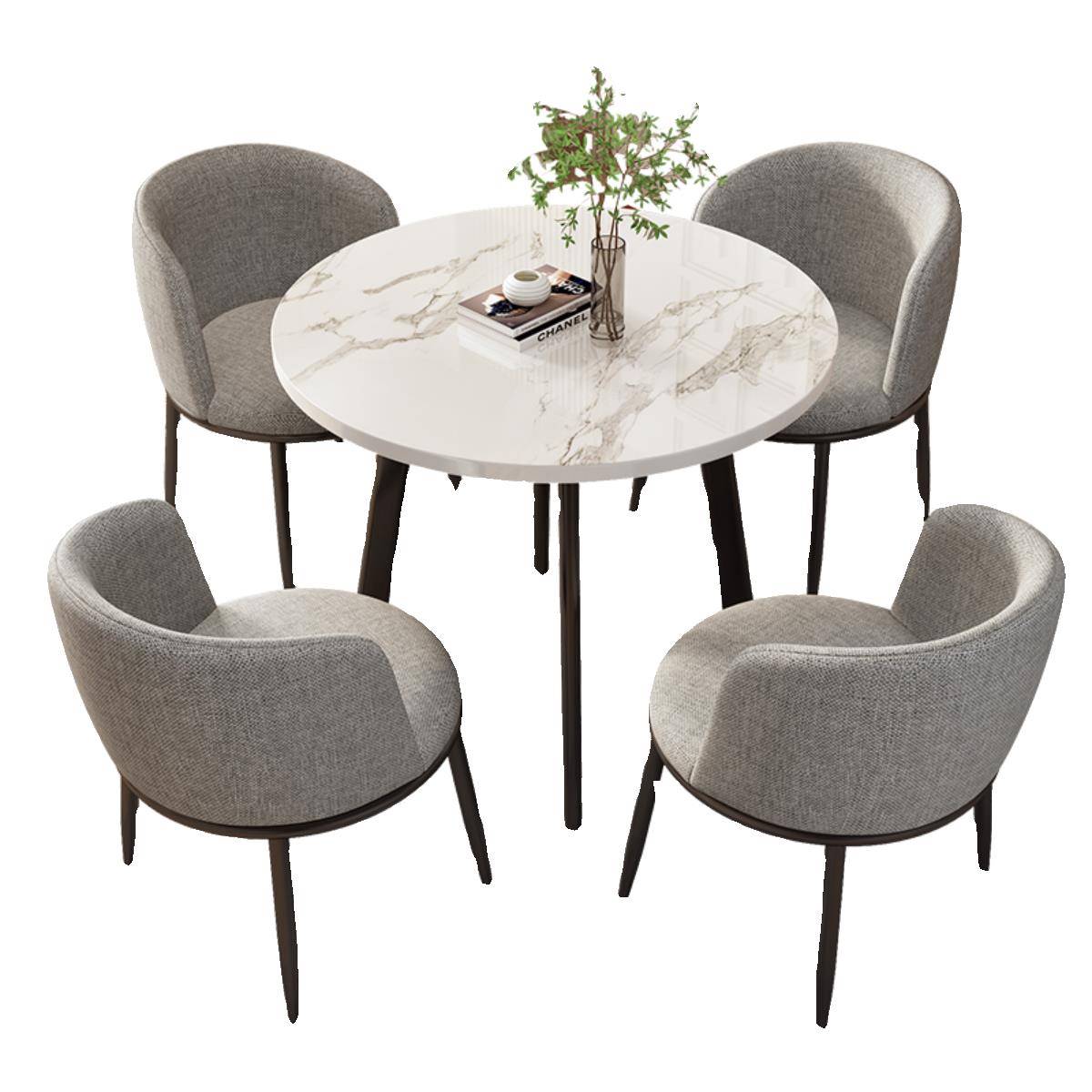 简约接待洽谈桌椅组合售楼部会客休闲桌子办公室休息区阳台小圆桌