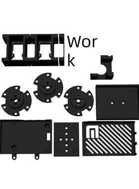 LeKiwi智能移动小车机器人底盘安装配件3D打印件