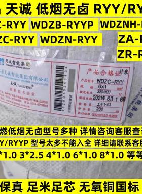 天诚WDZ-WDZB-WDZN-RYY-RYYP2*1.04*1.0低烟无卤阻燃电源线 线遮