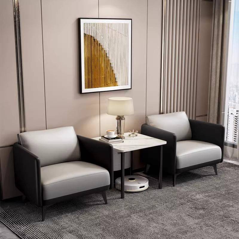 简约现代休闲单人沙发茶几休息区商务酒店会客区网红洽谈接待桌椅