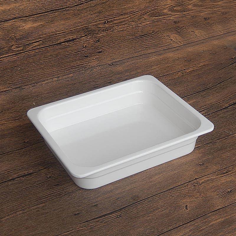 白色密胺仿瓷份数盆卤菜面包蛋糕点心托盘熟食凉菜水果餐盘食品级