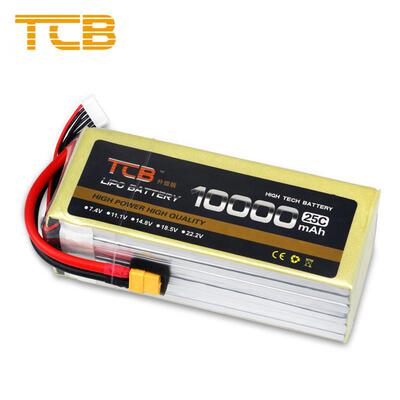TCB航模锂电池10000/8000MAH35C25C6S4S穿越机FPV无人机遥控车用