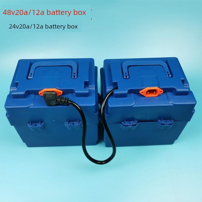 电动汽车电池盒48V电池盒背包塑料铅酸24V12Ah20安全分裂