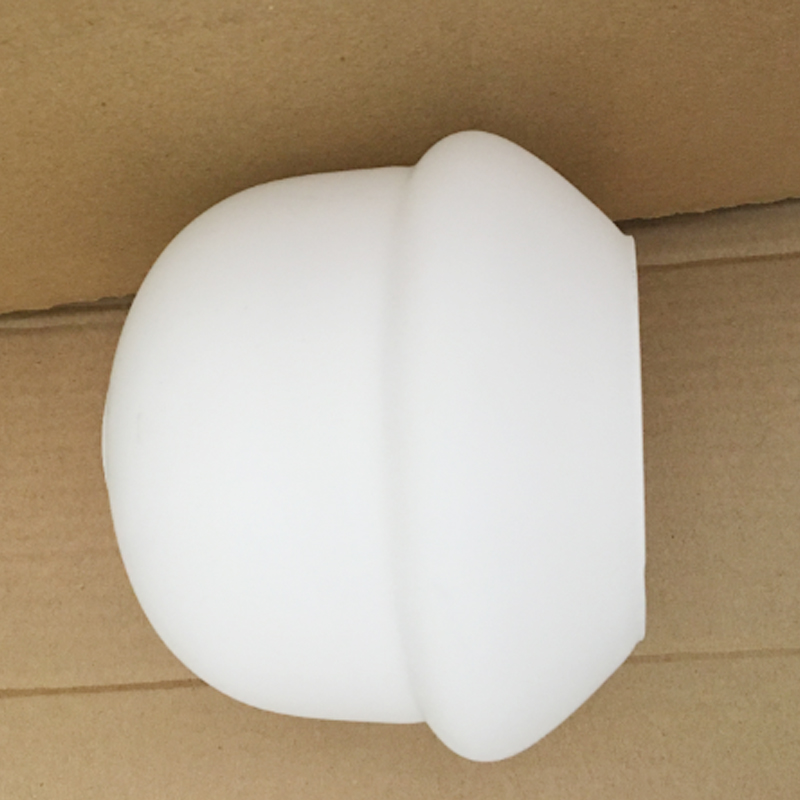 奶白双开口圆球形磨砂玻璃吊灯灯罩灯具吸顶灯饰E27台灯配件外壳