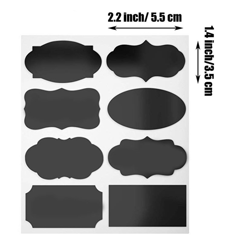 250张/卷黑板标签贴纸PVC可移动防水黑板罐子DIY贴纸标签厨房装饰