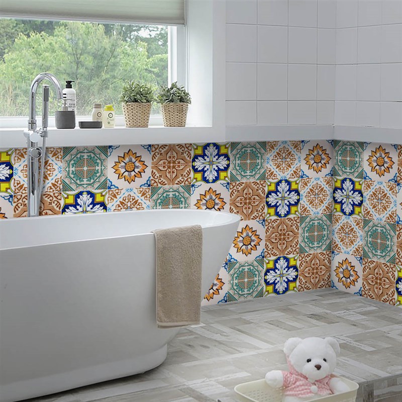 瓷砖贴纸客厅卧室装饰地板贴厨房卫生间地面翻新防水耐磨自粘地贴