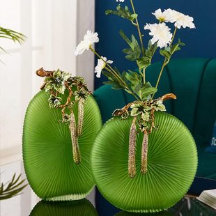 创意珐琅彩琉璃花瓶摆件客厅北欧电视柜欧式花插玄关餐厅艺术花瓶