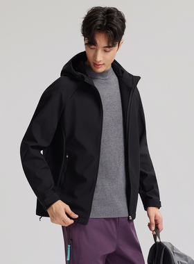 heure 22纯色摇粒绒外套冲锋衣内胆加厚男款抓绒通勤百搭夹克7110