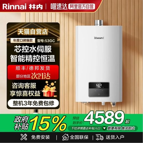 天猫自营水伺服E53GC燃气热水器