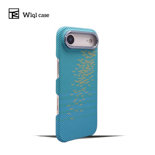 【WLQL原创家】适用苹果17Air手机壳新款超薄碳纤维纹iphone16promax防摔半包保护套浮光蓝17promax内置磁吸