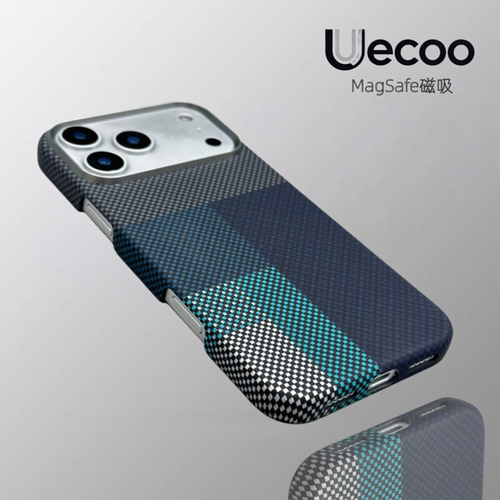 【Uecoo原创家】凯夫拉纹高级编织感适用于iPhone17promax手机壳苹果17保护套16pro超薄磨砂磁吸半包式碳纹理