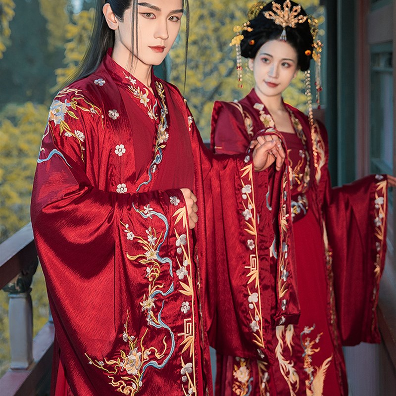 中式婚服新娘凤冠霞帔宋制汉服婚服出门服中式男敬酒服小个子2023