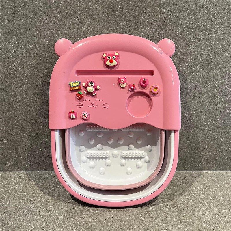 卡通爱儿童足浴洗脚盆创意足浴盆家用按摩泡脚桶带盖,家庭/个人清洁工具,足浴盆/足浴桶,淘宝优惠券,粉丝福利购,淘宝优惠卷