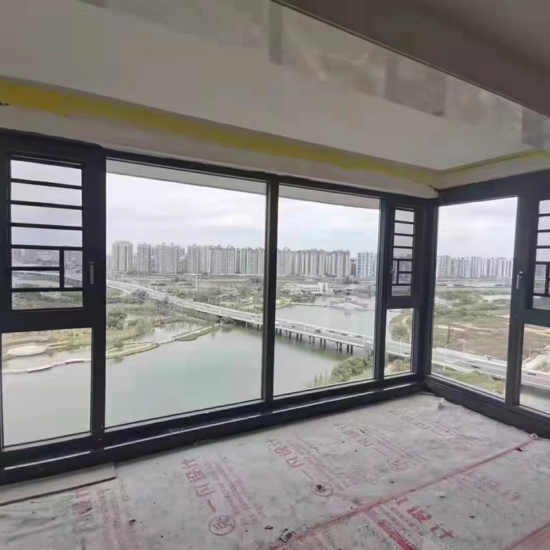 杭州断桥铝门窗封阳台凤铝定制安装系统窗铝合金窗纱一体包阳台