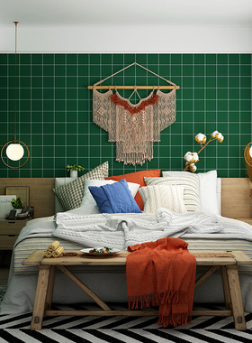 绿色墙纸自粘120宽防水防油墨绿色背景墙壁纸浅绿色自贴墙纸纯色