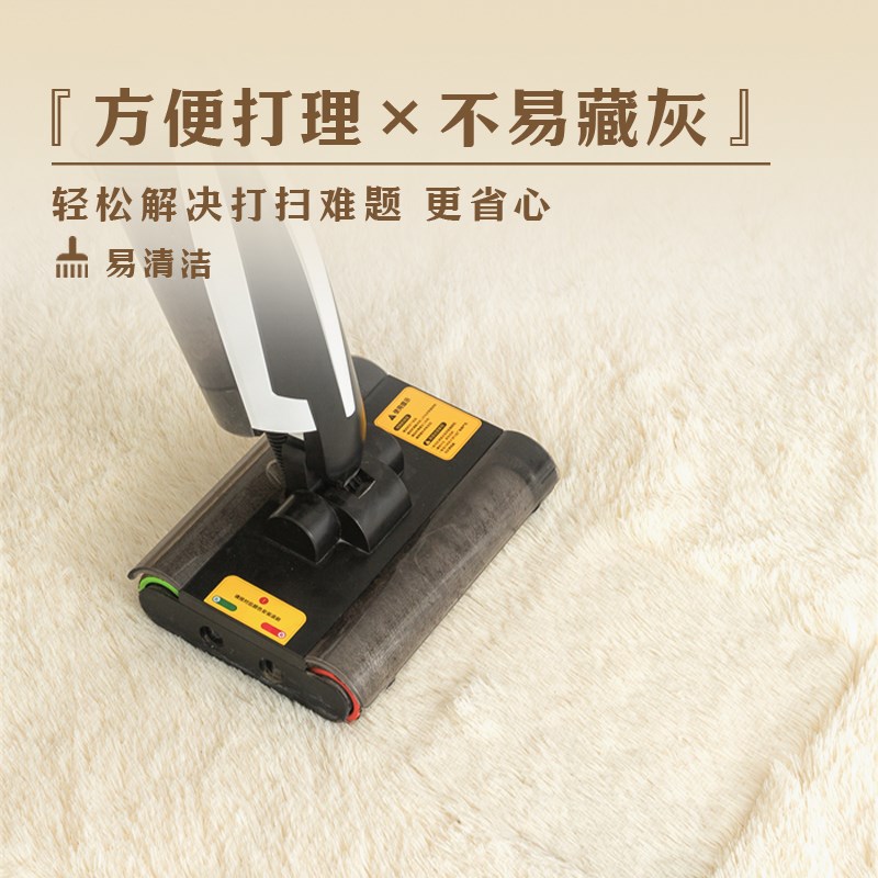 in风客厅地毯浅灰色秋冬季卧室床边加厚定制沙发茶几地垫新款