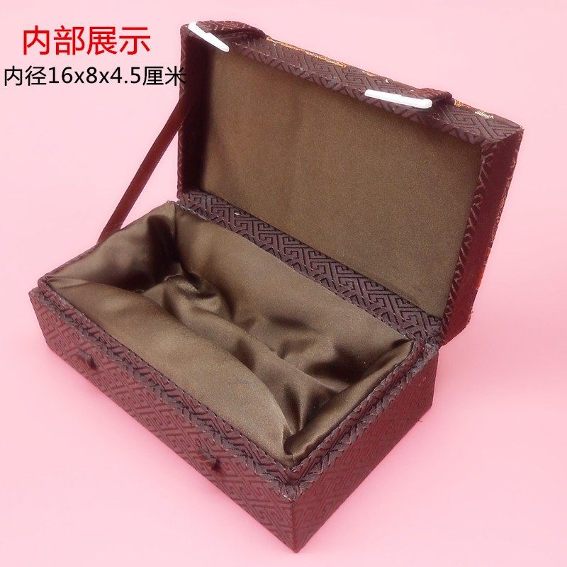 真丝锦盒 印泥盒手把件印章玉石瓶工艺礼品包装盒