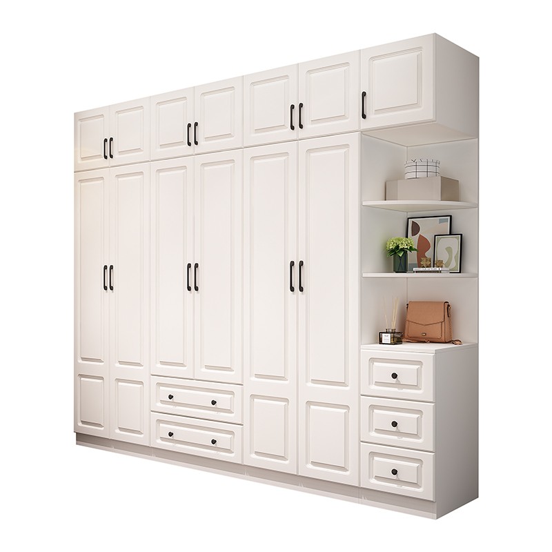 定制欧式衣柜型组装板式柜子卧室整体五门六门大衣柜儿童衣橱
