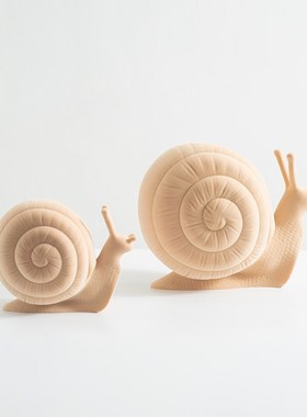 东来家居轻奢植绒蜗牛摆件样板间儿童房装饰品客厅电视柜玄关摆设