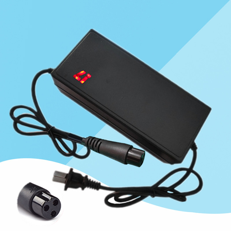 24V2AH小豚迷你电动车充电器航空头24V20AH铅酸电池轮椅充电器