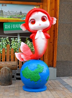 户外玻璃钢小龙虾雕塑餐饮店迎宾落地摆件适用烤鱼店夜宵排摆件