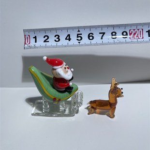 玻璃拉丝圣诞树桌面摆件淄博琉璃装饰品礼盒圣诞节礼物送女朋友