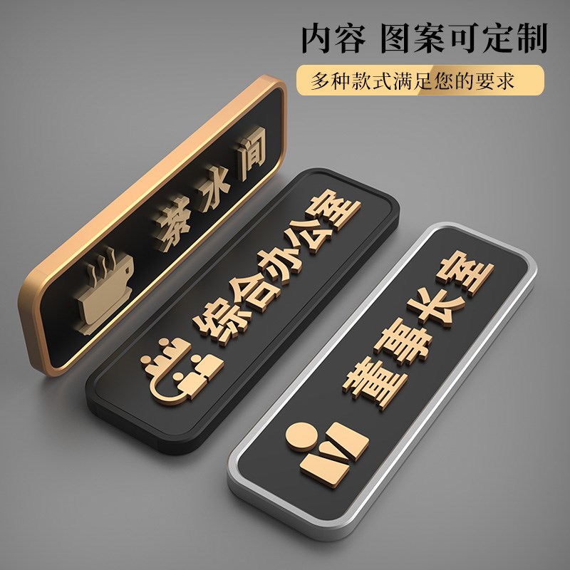 亚克力储物间标识牌总经理室门牌公司科室部门茶水间管理间门牌接