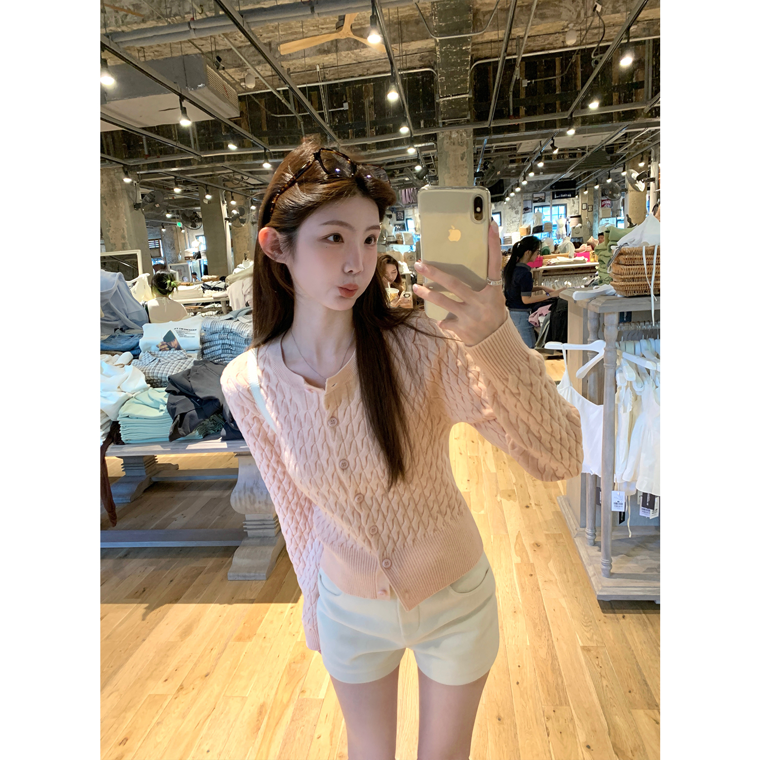 jijilulu积极璐 绵云软软 绵羊毛敲软糯亲肤毛针织开衫显瘦上衣