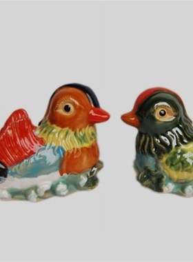 鸳鸯陶瓷姻缘摆件家居结婚礼物情人节礼物寓意恋人一双一对装饰品