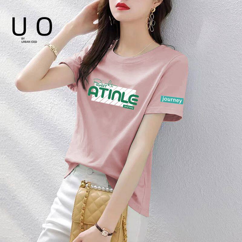 夏季女短袖新款纯棉女士宽松胖mm设计感百搭薄款女生短袖上衣