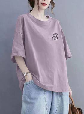 100%纯棉夏季新款短袖T恤女
