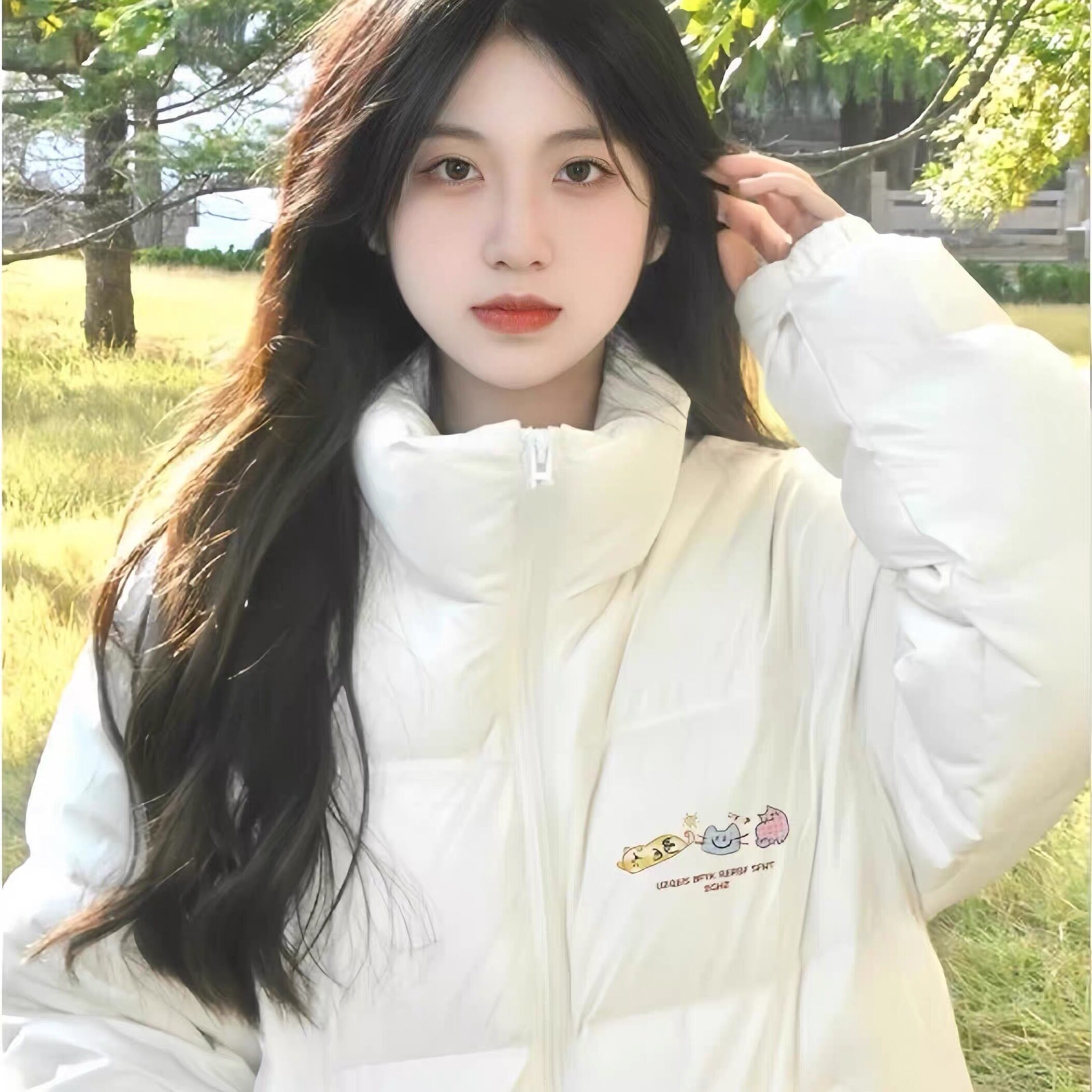 韩系立领学生棉服女2025