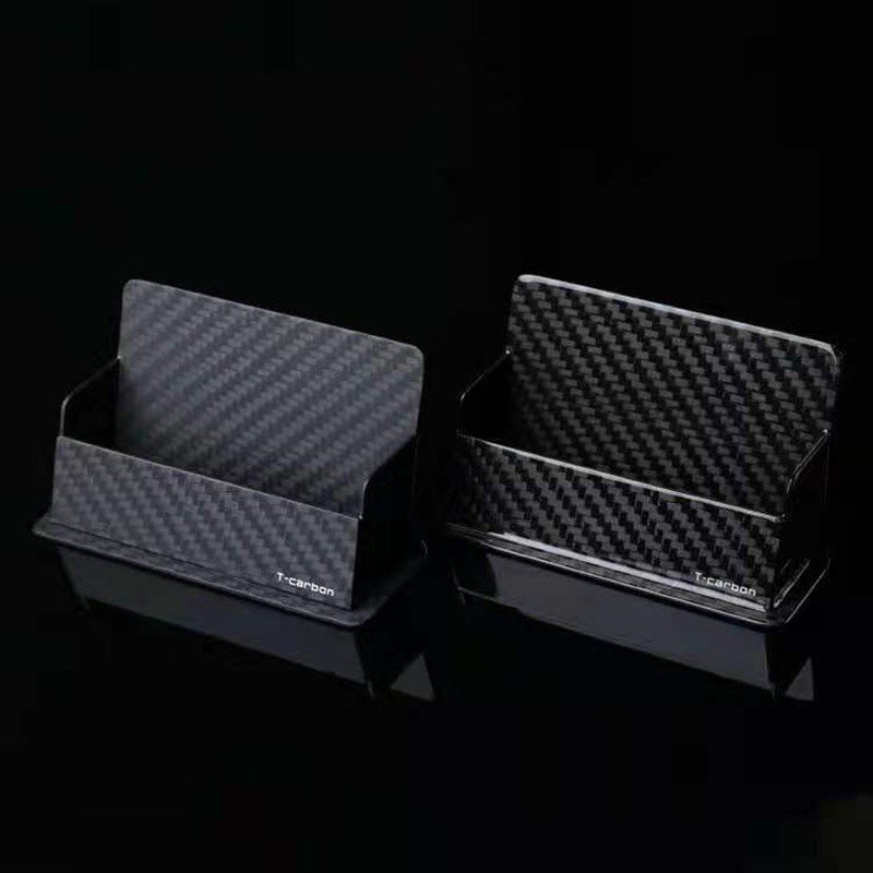 真碳纤维名片座桌面台式商务架摆台个性创意卡片办公高端礼品