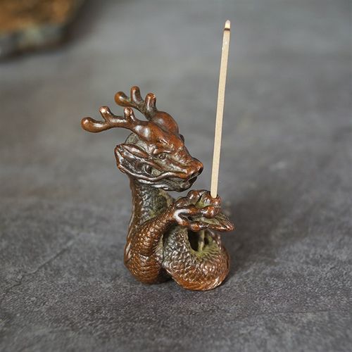 苏工铜生肖龙香插香座香道线香香插居室茶道香道厂价直销