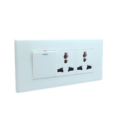 老款 控按钮大板关 单控关两一插暗装