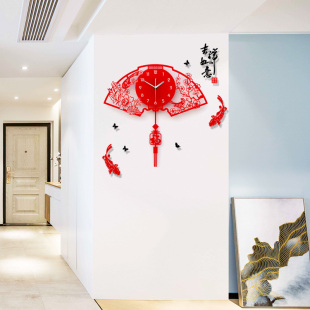 雅刻丽新挂钟客厅静音现代大气创意装饰钟表壁挂室内时钟