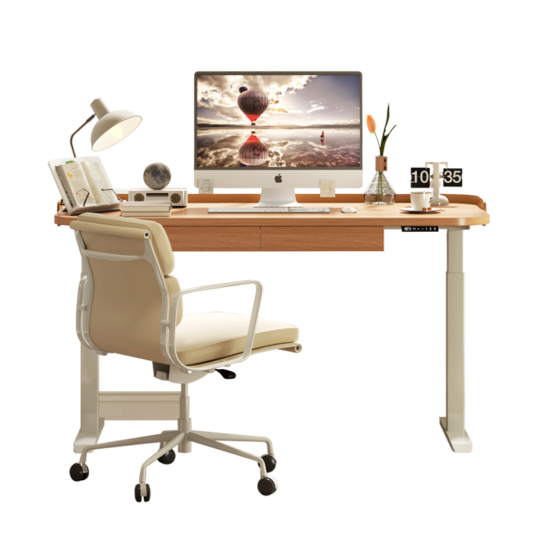 实木电动升降桌22新款智能书桌卧室客厅工作台办公学习电脑桌