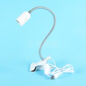 夹子金属台灯螺口灯泡节能灯 万向灯宿舍学习灯带关