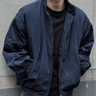 棉衣街头美式日系立领飞行员夹克男宽松加厚棉服冬季保暖外套