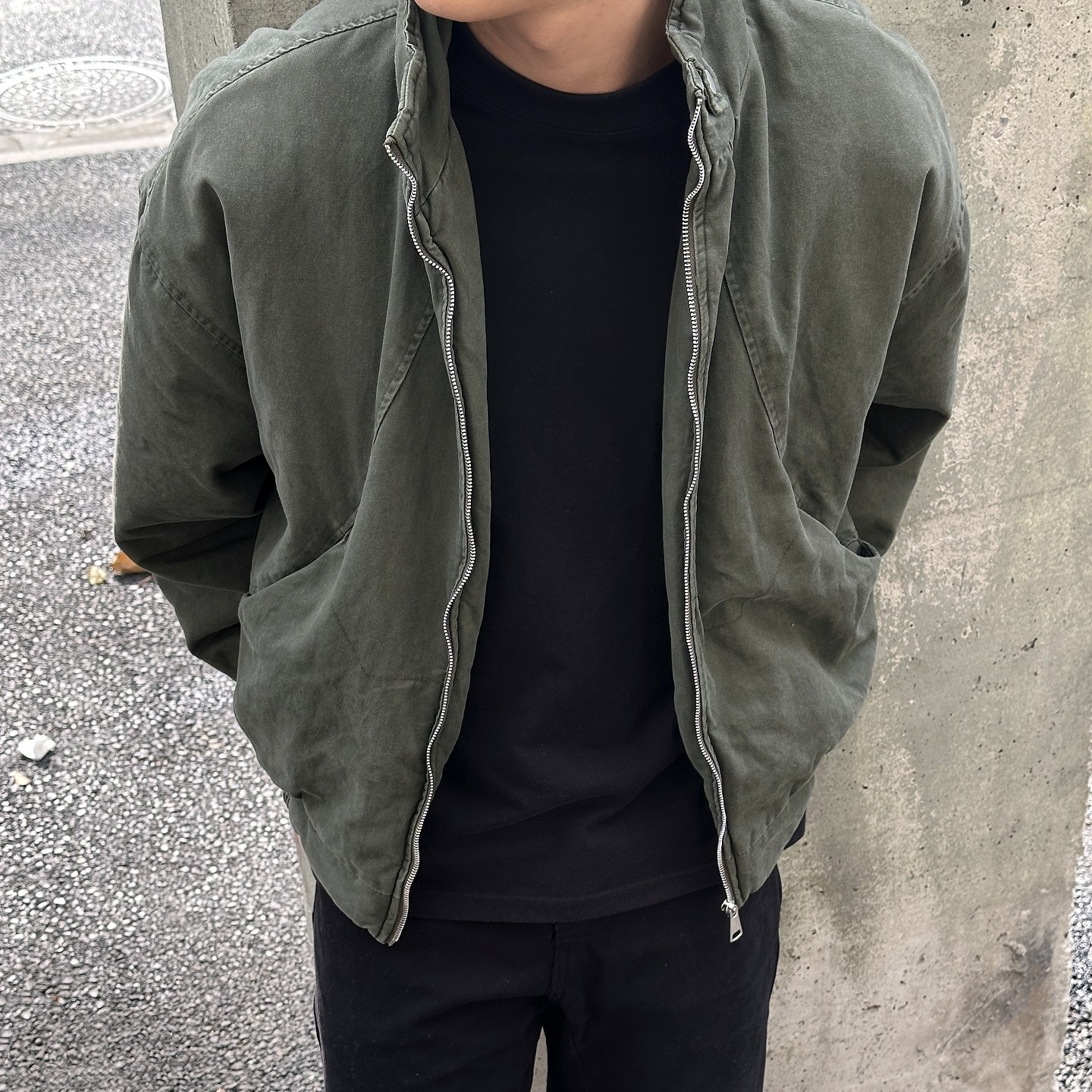 Nosiop立领棉衣美式复古工装夹克男宽松修身拉链棉服冬季保暖外套